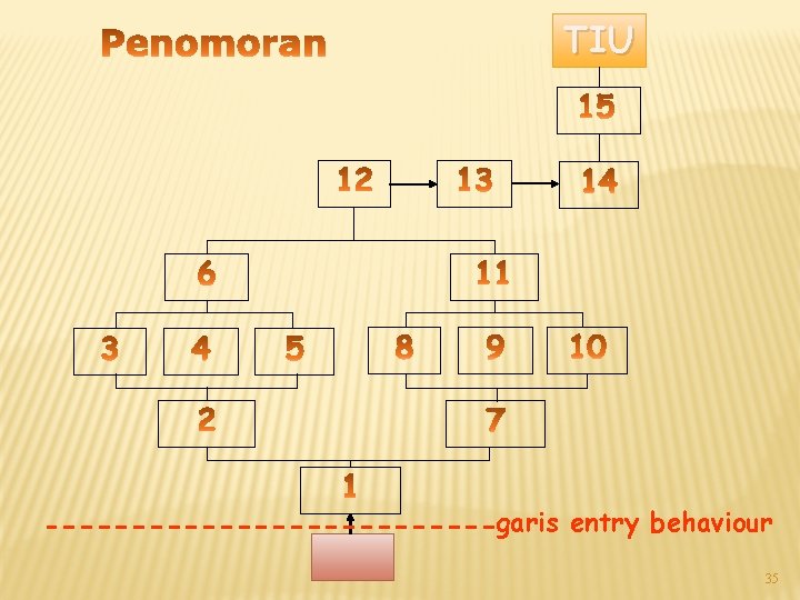 TIU garis entry behaviour 35 