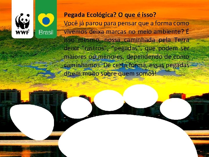 Pegada Ecológica? O que é isso? Você já parou para pensar que a forma