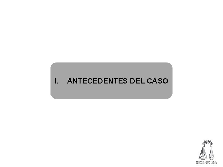 I. ANTECEDENTES DEL CASO 