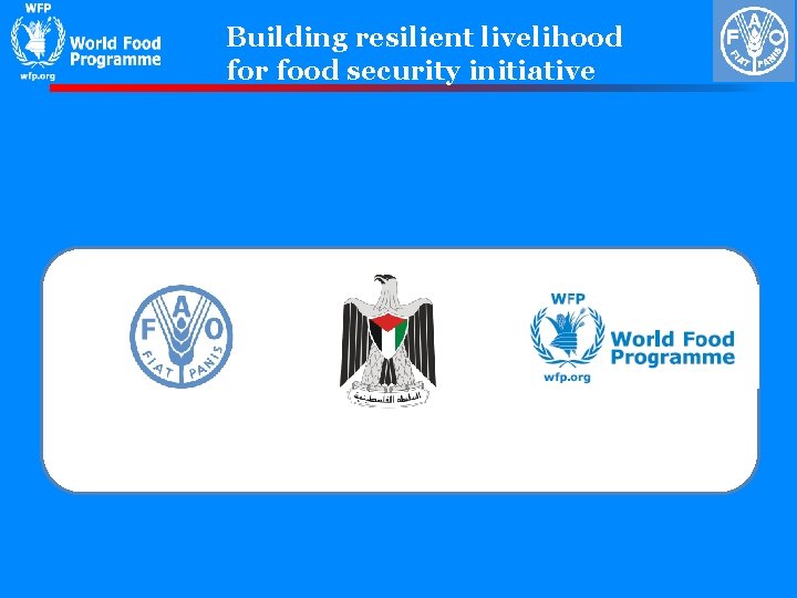 Building resilient livelihood for food security initiative 