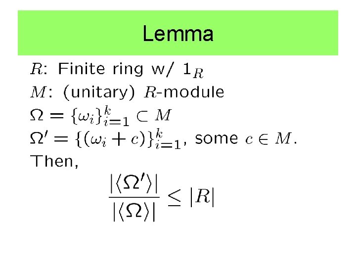Lemma 