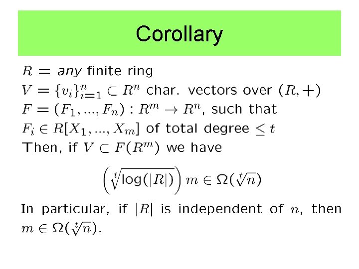 Corollary 