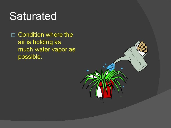 HUMIDITY AND CONDENSATION Vocabulary Water Vapor Condensation Specific