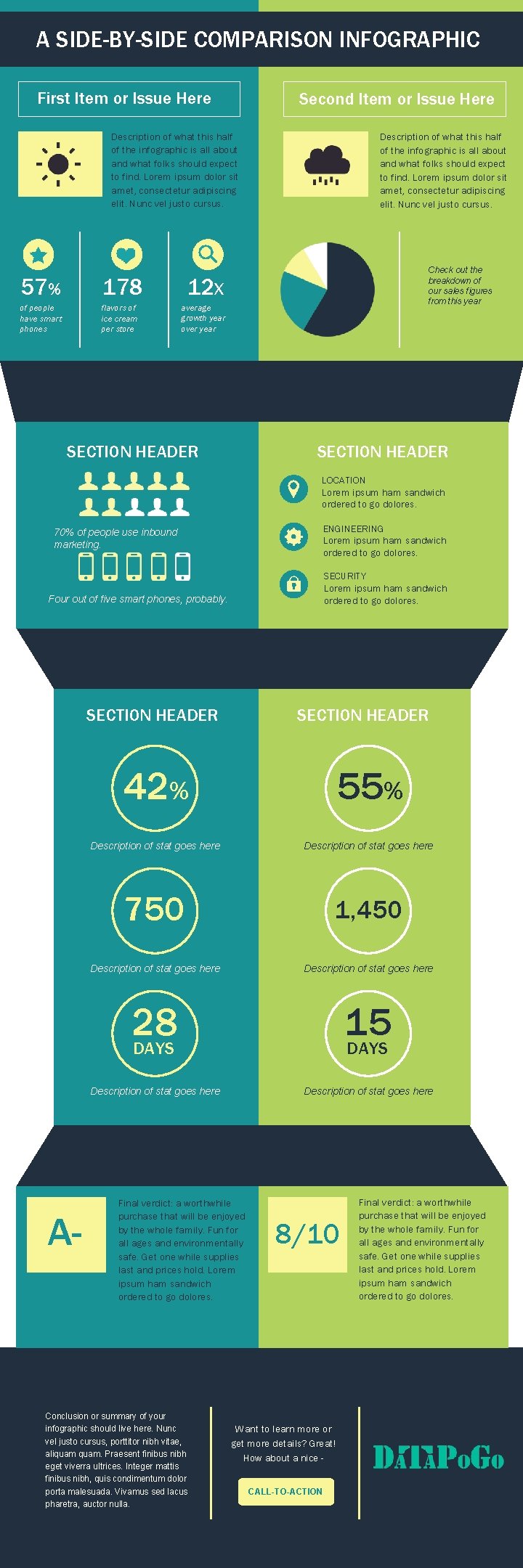 A SIDE-BY-SIDE COMPARISON INFOGRAPHIC First Item or Issue Here Second Item or Issue Here