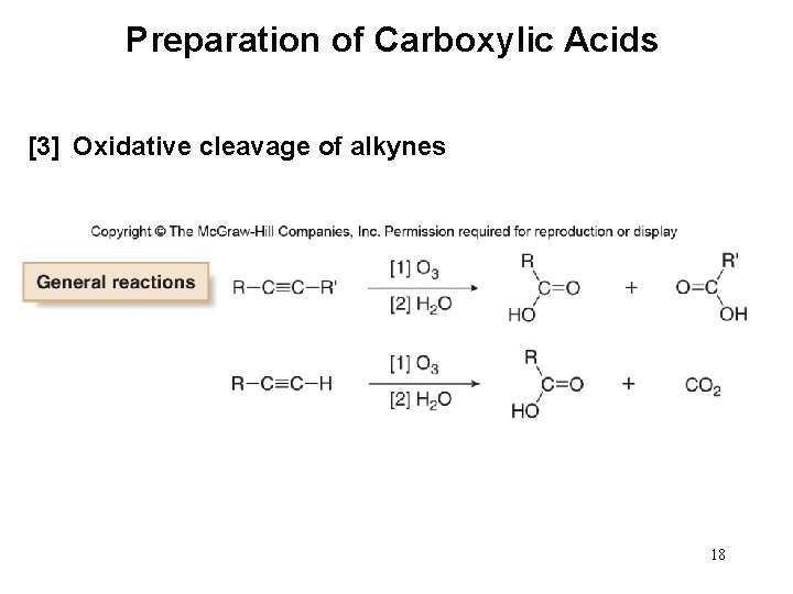 Preparation of Carboxylic Acids [3] Oxidative cleavage of alkynes 18 