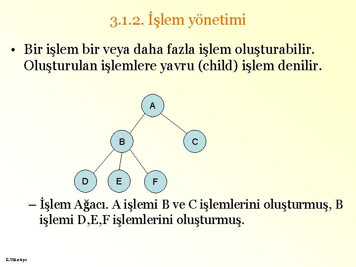 3. 1. 2. İşlem yönetimi • Bir işlem bir veya daha fazla işlem oluşturabilir.