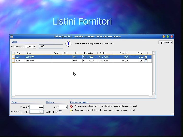 Listini Fornitori 