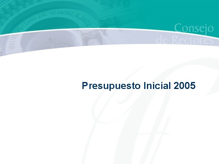 Presupuesto Inicial 2005 