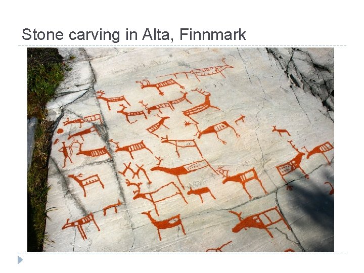 Stone carving in Alta, Finnmark 