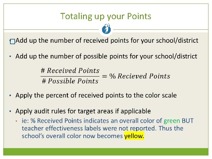 Totaling up your Points � 