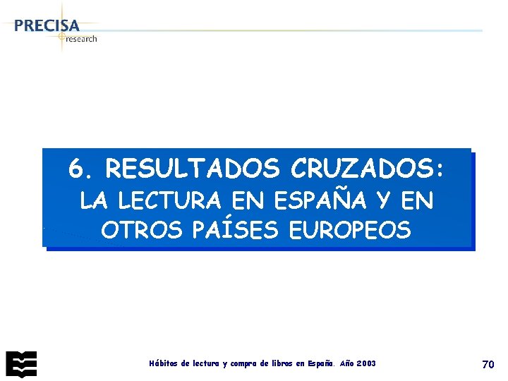 6. RESULTADOS CRUZADOS: LA LECTURA EN ESPAÑA Y EN OTROS PAÍSES EUROPEOS Hábitos de