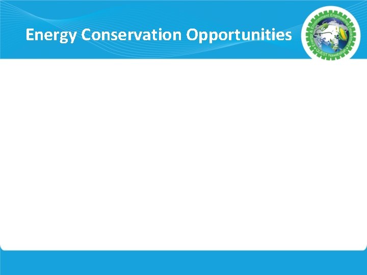 Energy Conservation Opportunities 