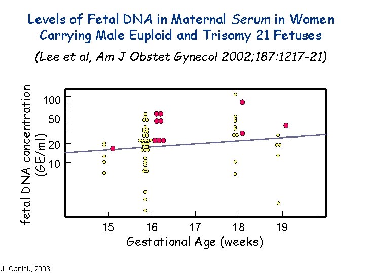 Levels of Fetal DNA in Maternal Serum in Women Carrying Male Euploid and Trisomy