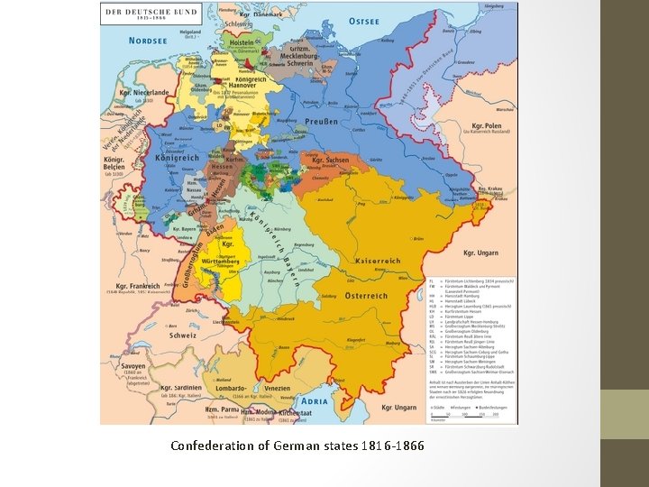 Confederation of German states 1816 -1866 