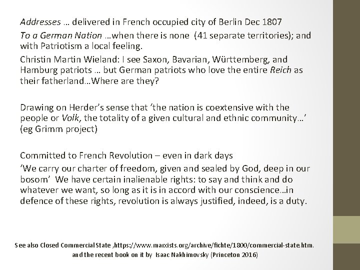 Addresses … delivered in French occupied city of Berlin Dec 1807 To a German