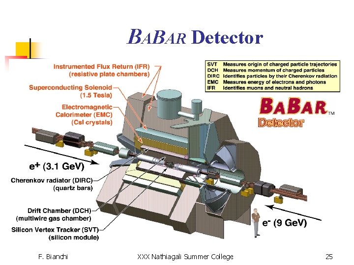 BABAR Detector F. Bianchi XXX Nathiagali Summer College 25 