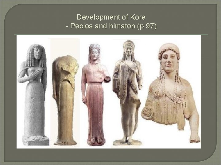 Development of Kore - Peplos and himaton (p 97) 