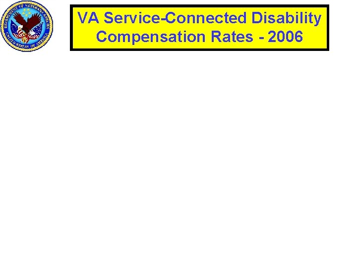 VA Service-Connected Disability Compensation Rates - 2006 