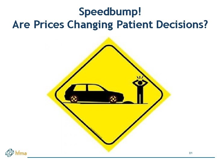 Speedbump! Are Prices Changing Patient Decisions? 21 