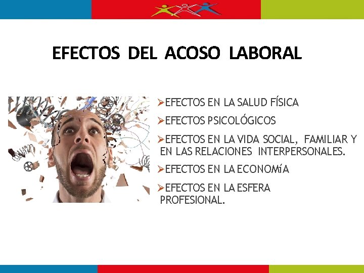 EFECTOS DEL ACOSO LABORAL EFECTOS EN LA SALUD FÍSICA EFECTOS PSICOLÓGICOS EFECTOS EN LA