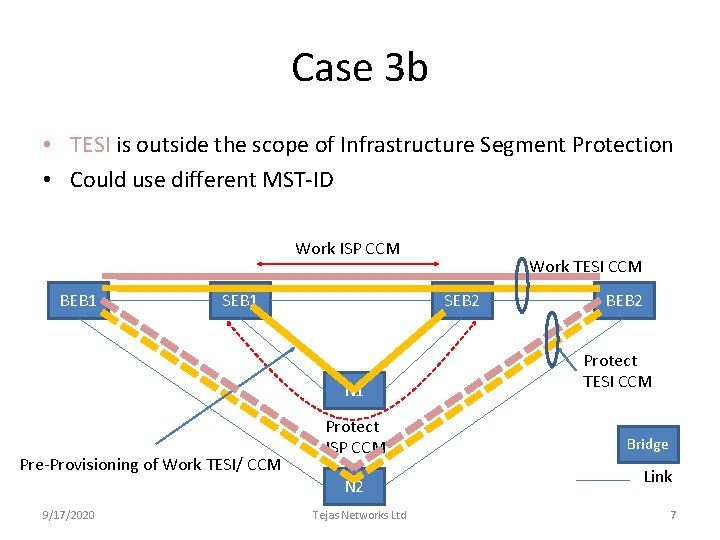 Case 3 b • TESI is outside the scope of Infrastructure Segment Protection •