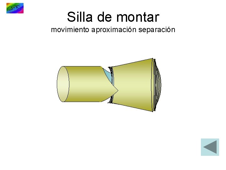 Silla de montar movimiento aproximación separación 