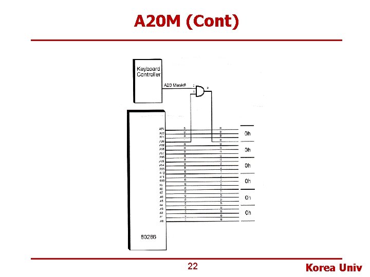 A 20 M (Cont) 22 Korea Univ 