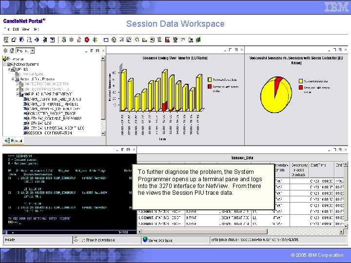 Session Data Workspace To further diagnose the problem, the System Programmer opens up a