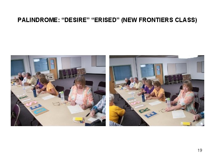 PALINDROME: “DESIRE” “ERISED” (NEW FRONTIERS CLASS) 19 