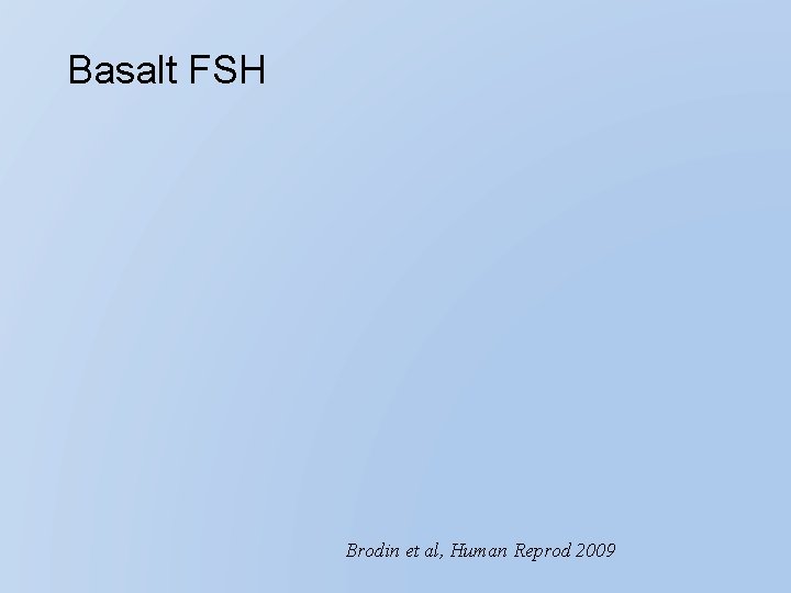 Basalt FSH Brodin et al, Human Reprod 2009 