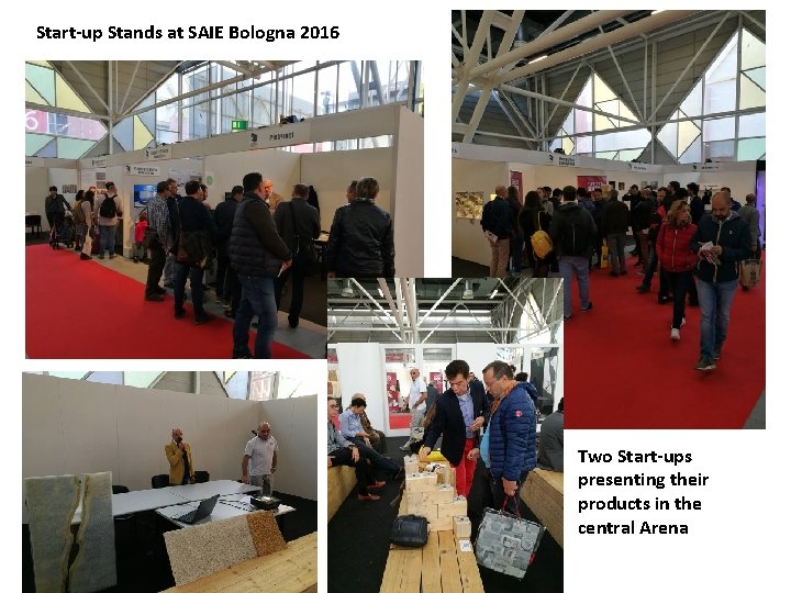 Start-up Stands at SAIE Bologna 2016 Two Start-ups presenting their products in the central
