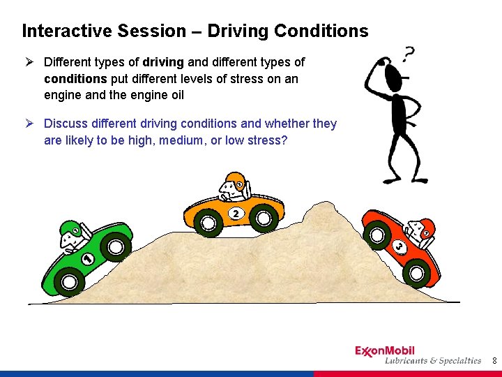 Interactive Session – Driving Conditions Ø Different types of driving and different types of