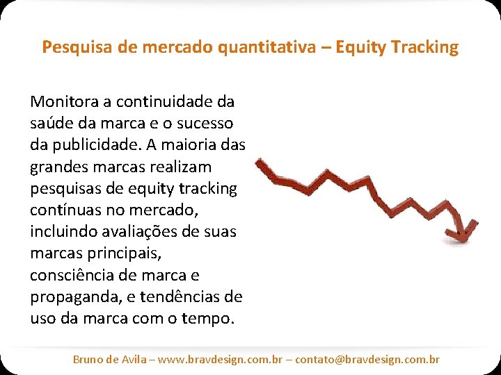 Pesquisa de mercado quantitativa – Equity Tracking Monitora a continuidade da saúde da marca