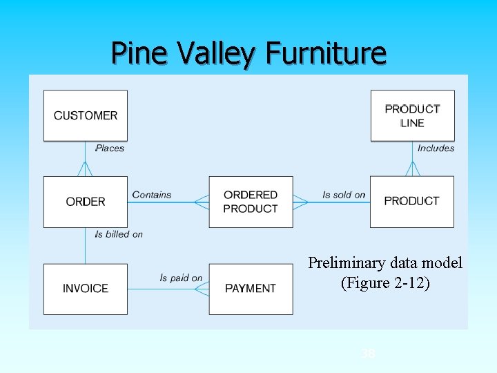Pine Valley Furniture Preliminary data model (Figure 2 -12) 38 