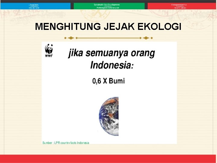 MENGHITUNG JEJAK EKOLOGI 