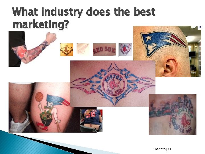 What industry does the best marketing? 11/3/2020 | 11 