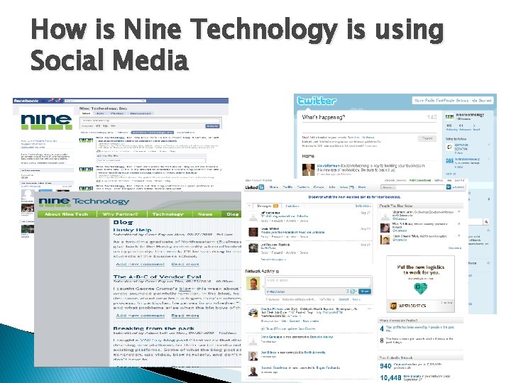 How is Nine Technology is using Social Media 11/3/2020 | 17 
