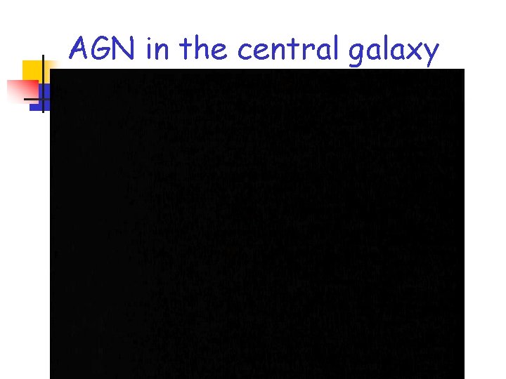 AGN in the central galaxy 