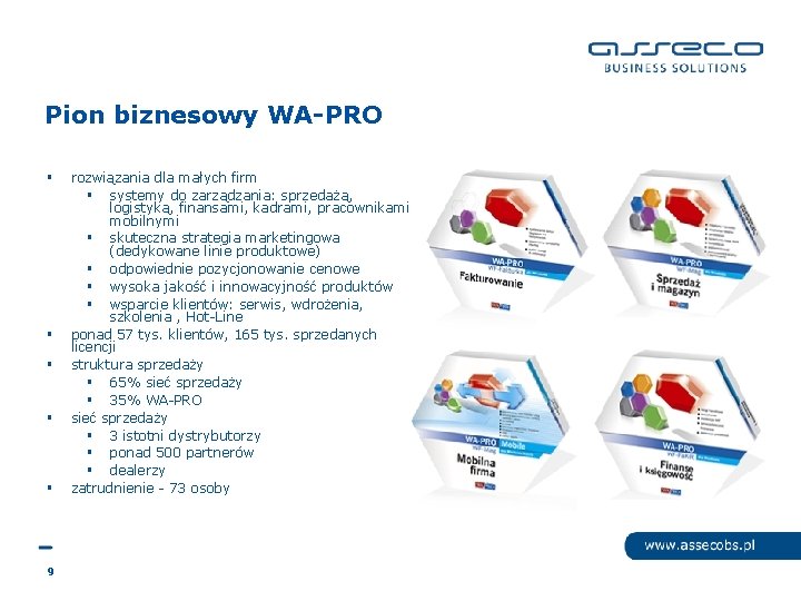 Pion biznesowy WA-PRO § § § 9 rozwiązania dla małych firm § systemy do