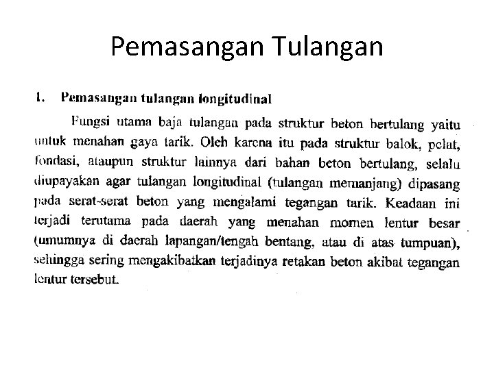 Pemasangan Tulangan 
