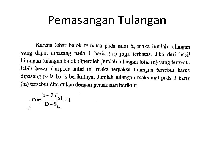 Pemasangan Tulangan 