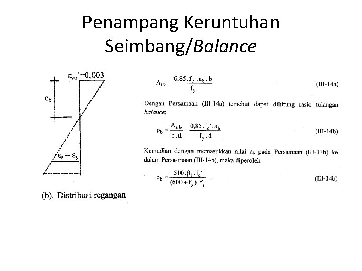 Penampang Keruntuhan Seimbang/Balance 