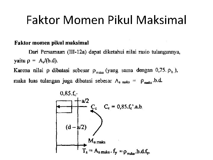 Faktor Momen Pikul Maksimal 