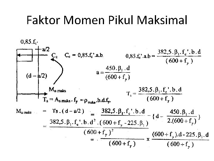 Faktor Momen Pikul Maksimal 