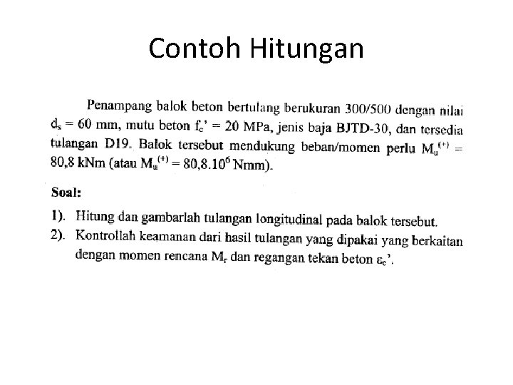 Contoh Hitungan 
