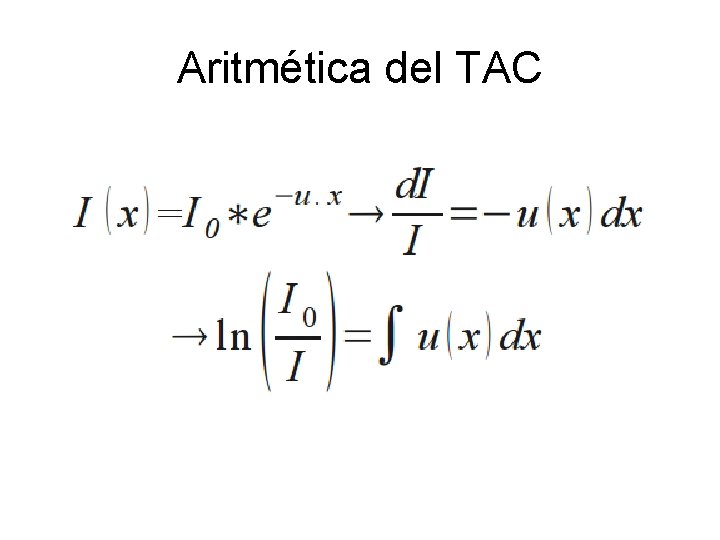 Aritmética del TAC 