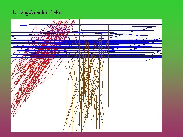 b, lengővonalas firka 