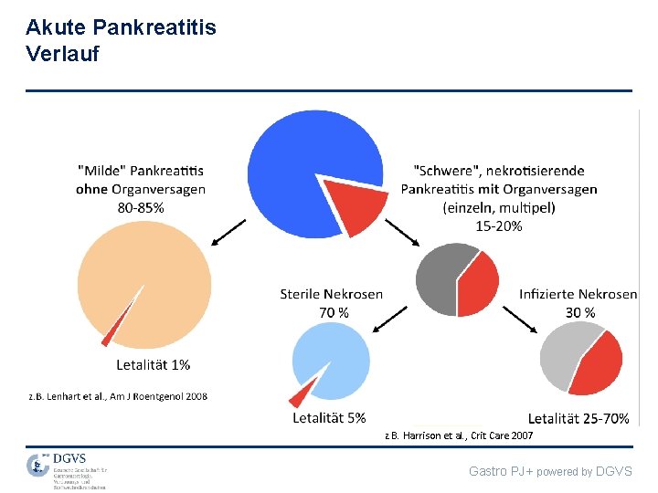 Akute Pankreatitis Verlauf z. B. Harrison et al. , Crit Care 2007 Gastro PJ+