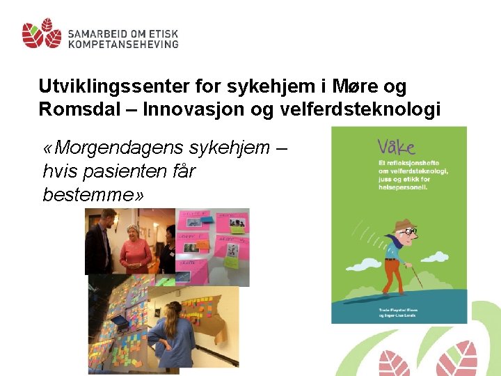 Utviklingssenter for sykehjem i Møre og Romsdal – Innovasjon og velferdsteknologi «Morgendagens sykehjem –