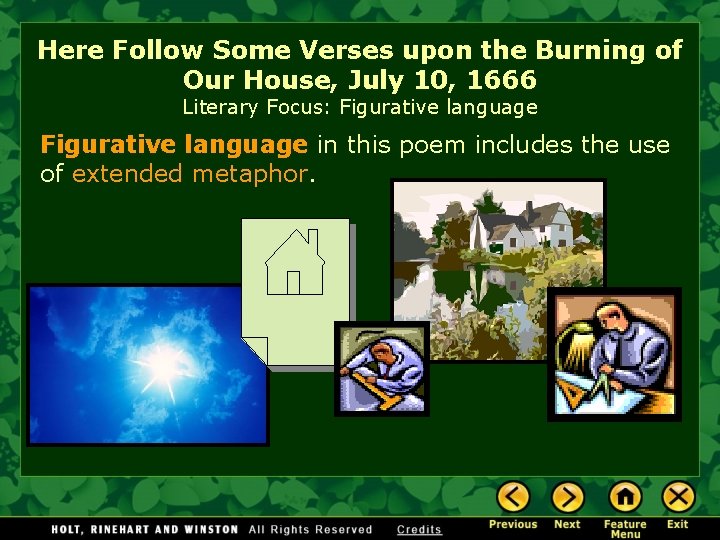 Here Follow Some Verses upon the Burning of Our House, July 10, 1666 Literary